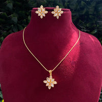 Amoliya Jewels Regal Polki Kundan Stone Chain Pendant Set