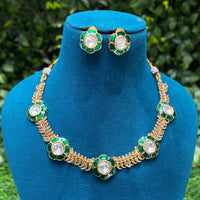Amoliya Jewels Royal Polki Kundan And Meenakari Necklace Set

