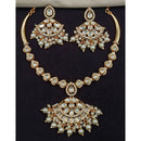 Amoliya Jewels Royal Polki Kundan Stone And Pearl Necklace Set