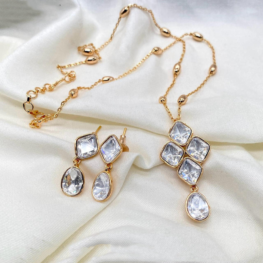 Amoliya Jewels Designer Polki Kundan Stone Necklace Set