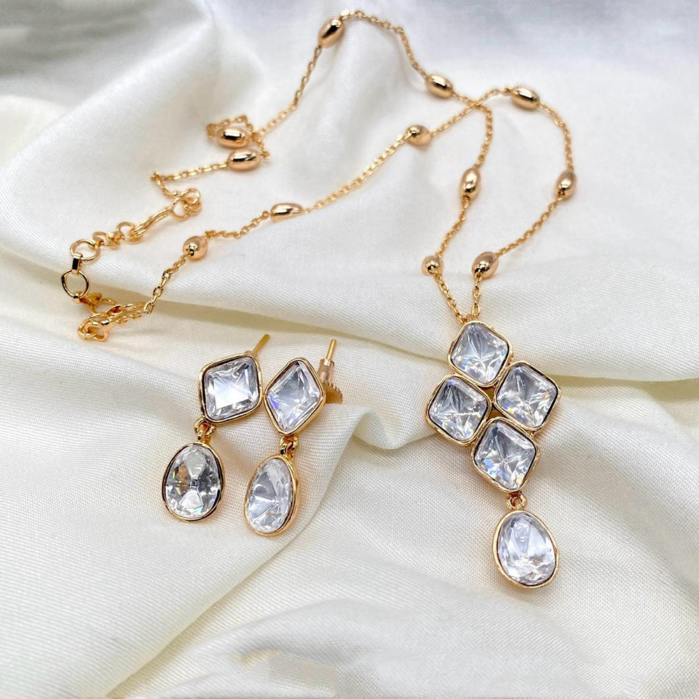 Amoliya Jewels Designer Polki Kundan Stone Necklace Set