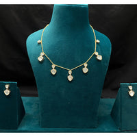 Amoliya Jewels Designer Polki Kundan Stone Necklace Set