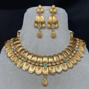 Amoliya Jewels Ethnic Pota Stone Graceful Necklace Set