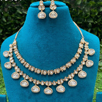 Amoliya Jewels Designer Polki Kundan Stone Necklace Set