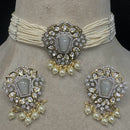 Amoliya Jewels Designer Polki Kundan Stone And Beads Necklace Set