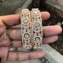 Amoliya Jewels Designer Polki Kundan And Pearl Opneable Bangles Set