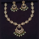 Amoliya Jewels Designer Polki Kundan Stone And Pearl Necklace Set