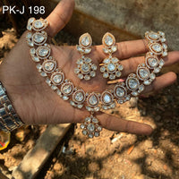 Amoliya Jewels Designer Polki Kundan Stone Necklace Set