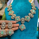 Amoliya Jewels Premium Polki Kundan And Austrian Stone Necklace Set