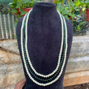 Amoliya Jewels Sophisticated Triple Pearl Beads Long Necklace