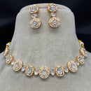 Amoliya Jewels 2 Tone Luxury Polki Kundan Stone And Pearl Necklace Set