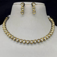 Amoliya Jewels Grand Kundan Stone Necklace Set 