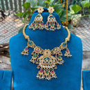 Amoliya Jewels Graceful Pota Stone Pearl Necklace Set 