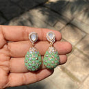 Amoliya Jewels Designer Polki Kundan Statement Dangler Earrings