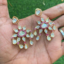 Amoliya Jewels Designer Polki Kundan Statement Dangler Earrings