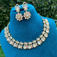 Amoliya Jewels Luxury Polki Kundan Stone Necklace Set