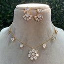 Amoliya Jewels Designer Polki Kundan Stone Necklace Set
