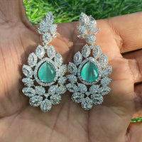 Amoliya Jewels American Diamond Designer Dangler Earrings