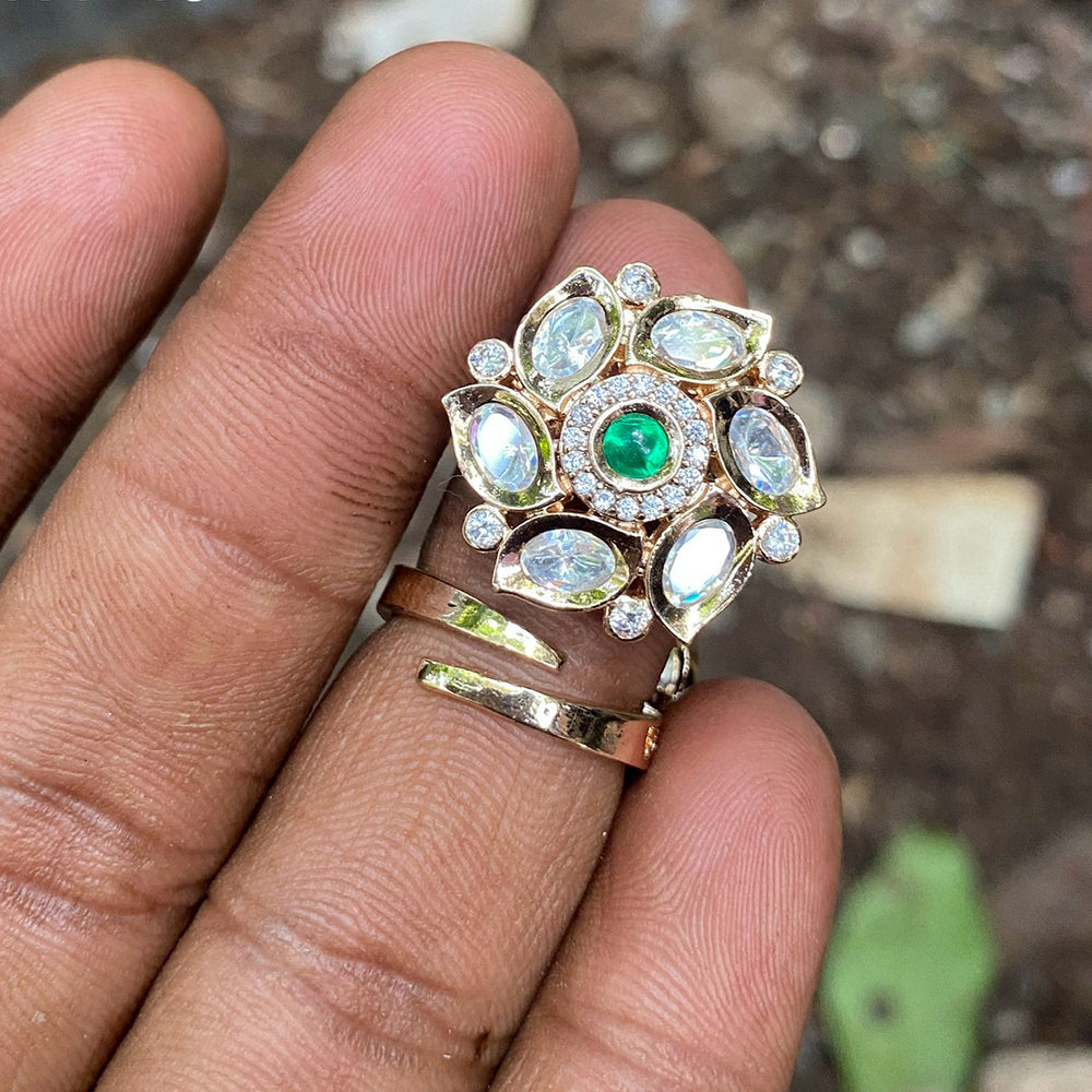 Amoliya Jewels Ethnic Polki Kundan Stone Rings