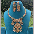 Amoliya Jewels Designer Pota Stone And Beads Necklace Set