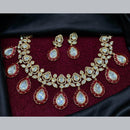 Amoliya Jewels Polki Kundan Stone Choker Necklace Set