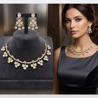 Amoliya Jewels Designer Ethnic Polki Kundan Stone Neckalce Set 