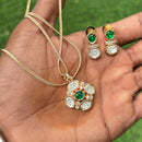 Amoliya Jewels Perfect Festive Wear Polki Kundan Stone Chain Pendant Set