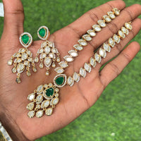Amoliya Jewels Designer Ethnic Polki Kundan Stone Neckalce Set