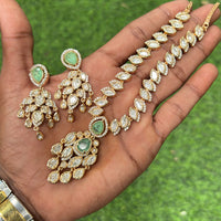 Amoliya Jewels Designer Ethnic Polki Kundan Stone Neckalce Set
