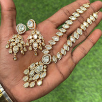 Amoliya Jewels Designer Ethnic Polki Kundan Stone Neckalce Set