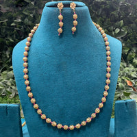 Amoliya Jewels Gold Plated Beads Necklace Set