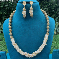 Amoliya Jewels Gold Plated Beads Necklace Set