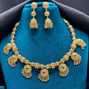 Amoliya Jewels Glamorous Pota Stone And Pearl Designer Necklace Set