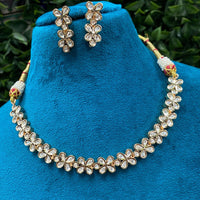 Amoliya Jewels Royal Polki Kundan Stone Designer Necklace Set