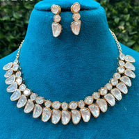 Amoliya Jewels Royal Polki Kundan Stone Designer Necklace Set