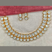 Amoliya Jewels Royal Polki Kundan Stone Designer Necklace Set
