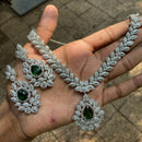 Amoliya Jewels Designer American Diamond Necklace Set