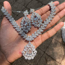 Amoliya Jewels Designer American Diamond Necklace Set