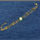 Amoliya Jewels Decent Polki Kundan And Pearl Meenakari Adjustable Bracelet