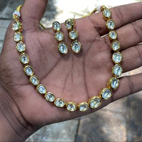 Amoliya Jewels Royal Polki Kundan Stone Necklace Set