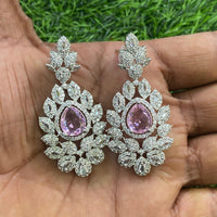 Amoliya Jewels Classic American Daimond Dangler Earrings