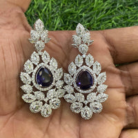 Amoliya Jewels Classic American Daimond Dangler Earrings