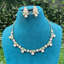 Amoliya Jewels Party Wear Polki Kundan Stone Necklace Set