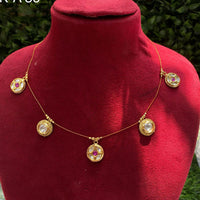 Amoliya Jewels Designer Pota Stone And Beads Necklace