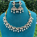 Amoliya Jewels Classic Polki Kundan Stone Choker Necklace Set For Women