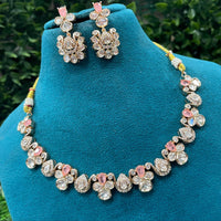 Amoliya Jewels Classic Polki Kundan Stone Necklace Set For Women
