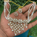 Amoliya Jewels Classic Polki Kundan Stone And Beads Necklace Set For Women