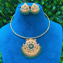 Amoliya Jewels Royal Pota Stone And Pearl Designer Necklace Set