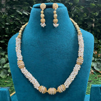Amoliya Jewels Royal Pearl Necklace Set