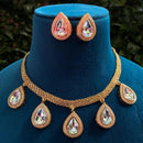 Amoliya Jewels Royal Pota Stone Choker Necklace Set